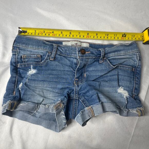 Y2K Hollister Rainbow Stitch Denim Shorts Surfer California Coastal - Picture 11 of 11